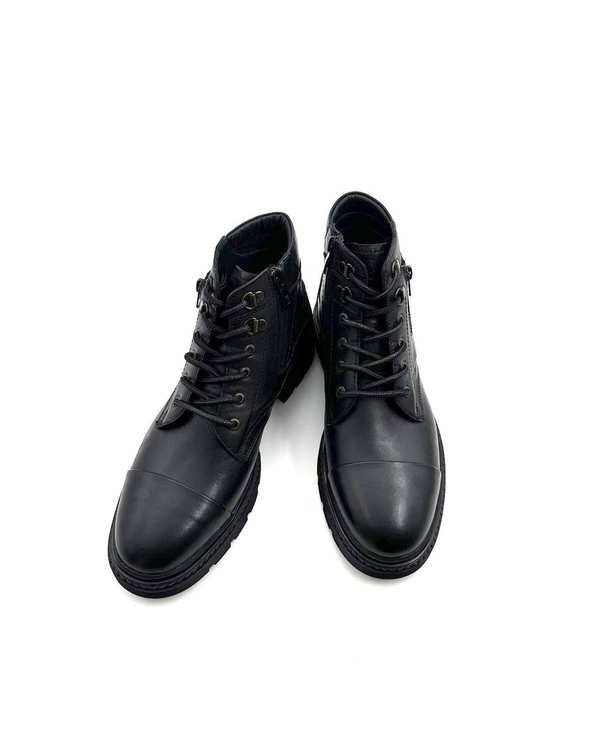 بوت چرم مردانه مشکی میخچی Mikhchi Leather مدل R306 - تصویر 3