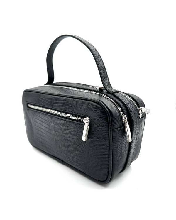 کیف چرم مردانه دستی مشکی میخچی Mikhchi Leather مدل K1008