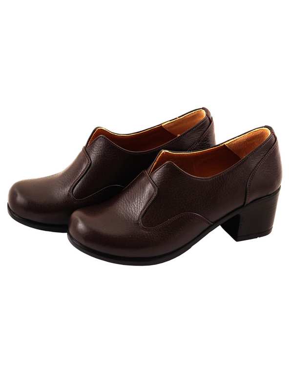 کفش چرم زنانه قهوه ای چرم بارز Charm Barez مدل DK32.1qa