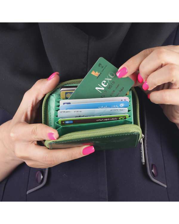 جاکارتی چرم سبز چرم بارز Barez charm مدل DM101 - تصویر 3
