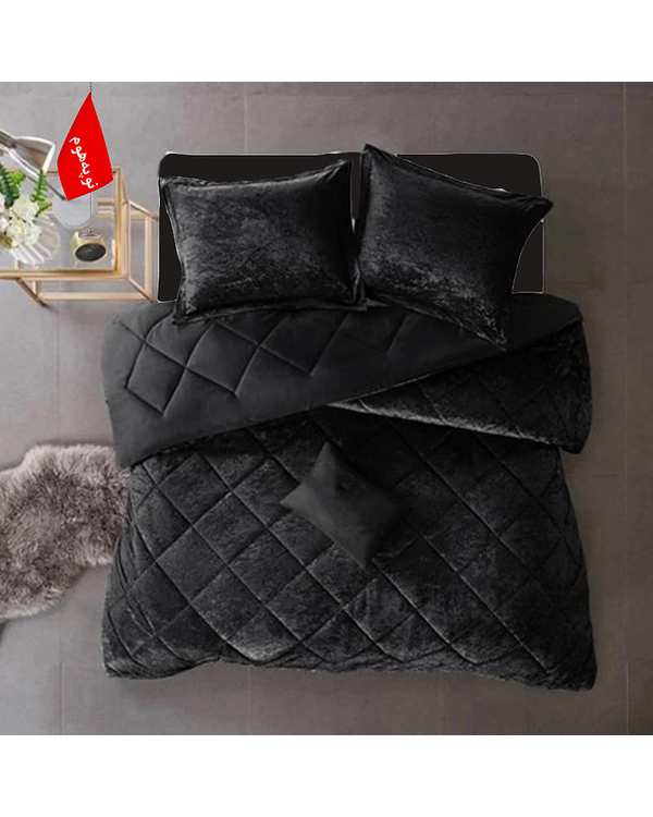 روتختی یک نفره 5 تکه مینیمال نوپه هوم Nopehome طرح لوزی مشکی کد 121