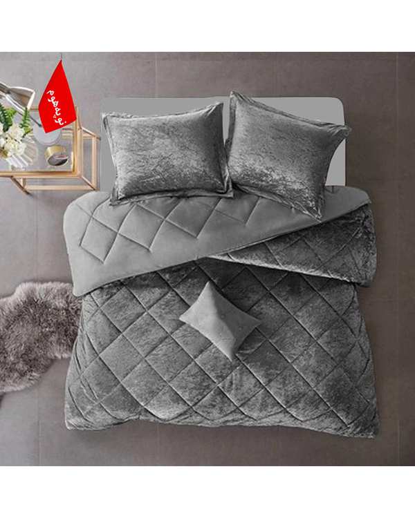 روتختی یک نفره 5 تکه مینیمال نوپه هوم Nopehome طرح لوزی طوسی کد 125