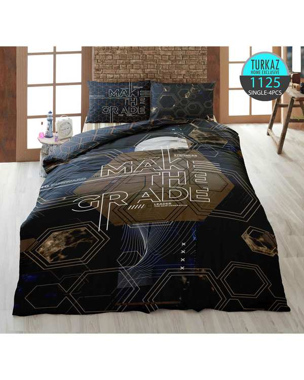 سرویس لحاف روتختی تک نفره 4 تکه دو رو میکرو تنسل گیاهی TURKAZ مدل 1125