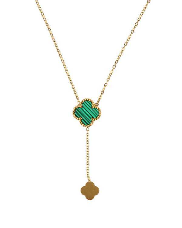 گردنبند مدل ونکلیف طلایی طرح سواروسکی SWAROVSKI