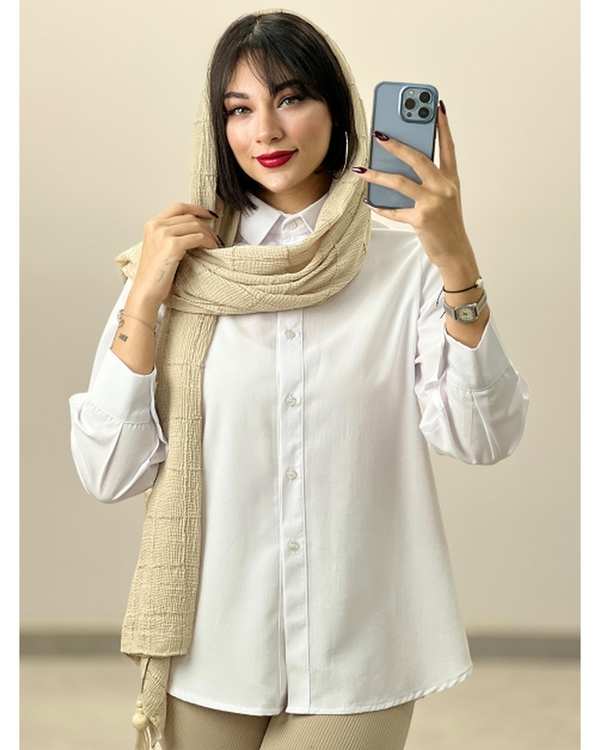شومیز زنانه سفید - تصویر 5