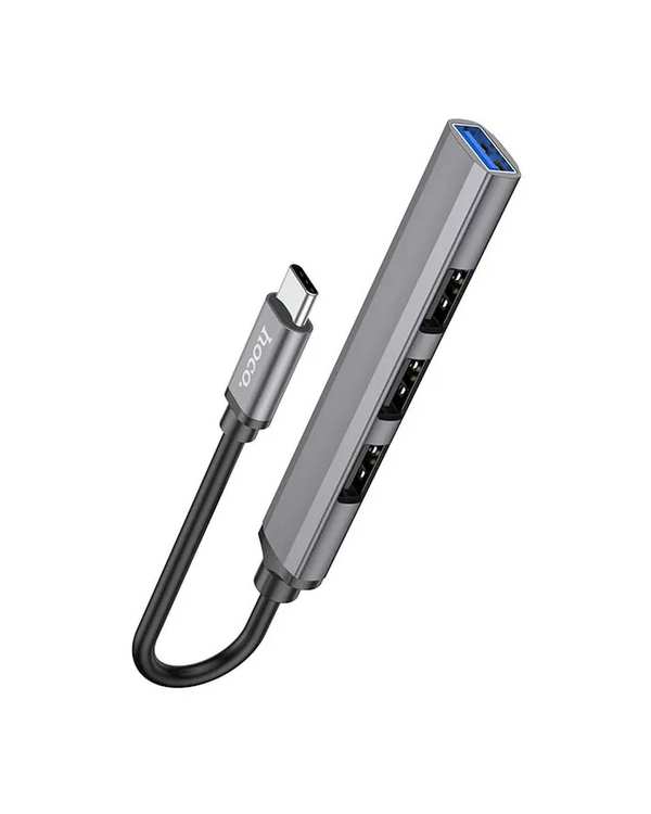 هاب 4 پورت USB-C خاکستری هوکو HOCO مدل HB26 4IN1 - تصویر 2