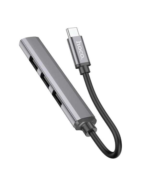 هاب 4 پورت USB-C خاکستری هوکو HOCO مدل HB26 4IN1 - تصویر 4