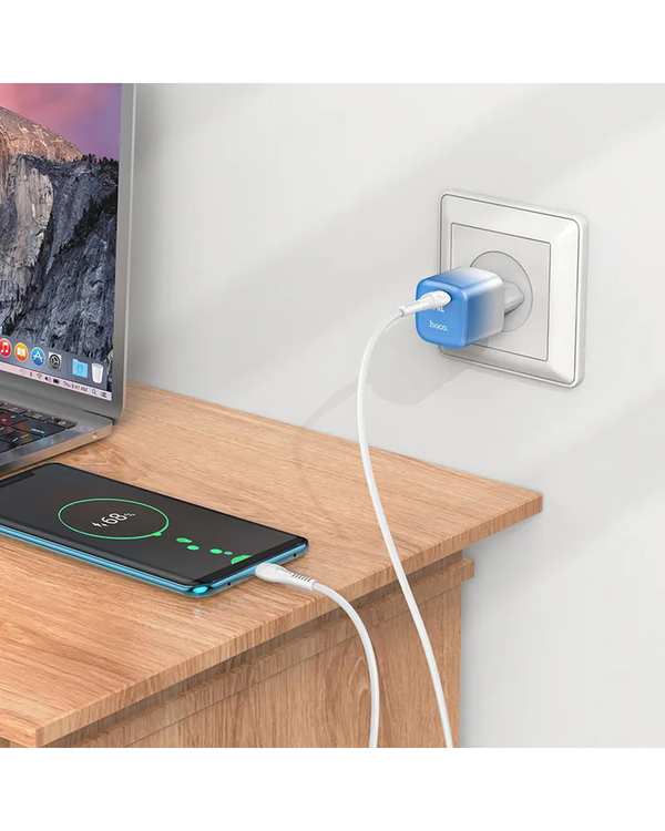 شارژر دیواری 20 وات آبی هوکو HOCO مدل C101A USB PD - تصویر 4