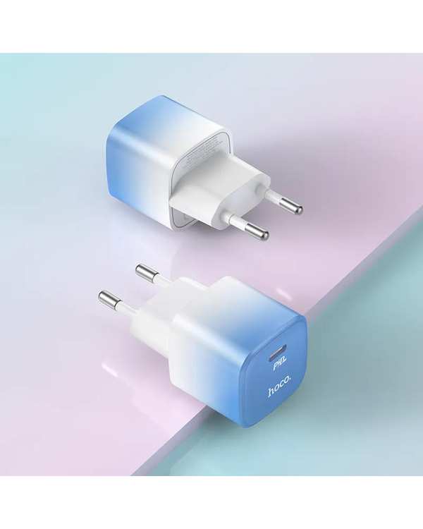 شارژر دیواری 20 وات آبی هوکو HOCO مدل C101A USB PD - تصویر 5
