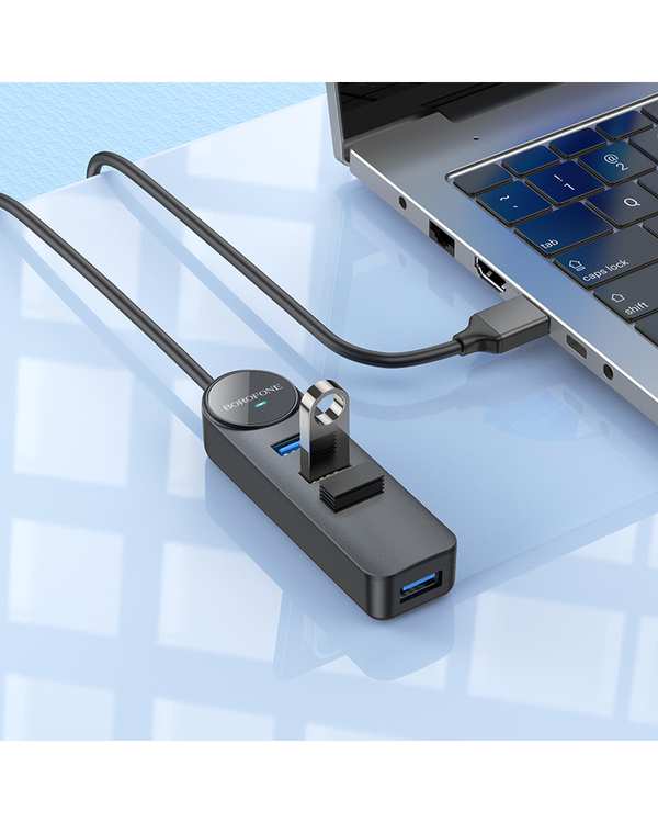 هاب 4 پورت USB3.0 بروفون مدل DH5 4IN1 طول 1.2 متر - تصویر 5