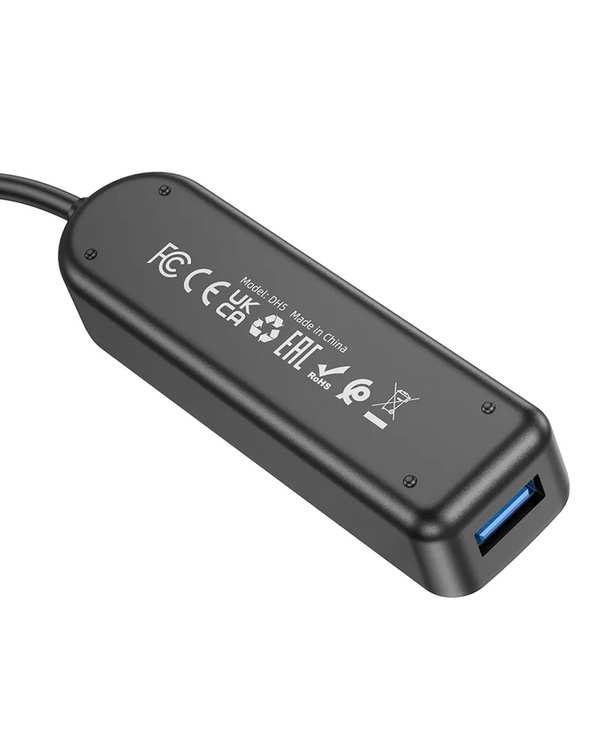 هاب 4 پورت USB-C بروفون Borofone مدل DH5 4IN1 طول 20CM با USB3 - تصویر 5