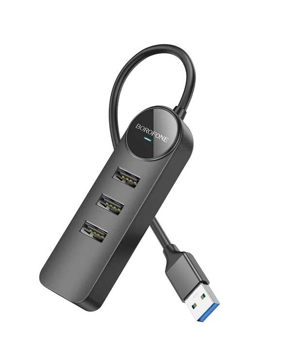 هاب 4 پورت بروفون Borofone مدل DH5 4IN1 طول 20CM با USB2-3 & USB3 با سری USB-A - تصویر 3
