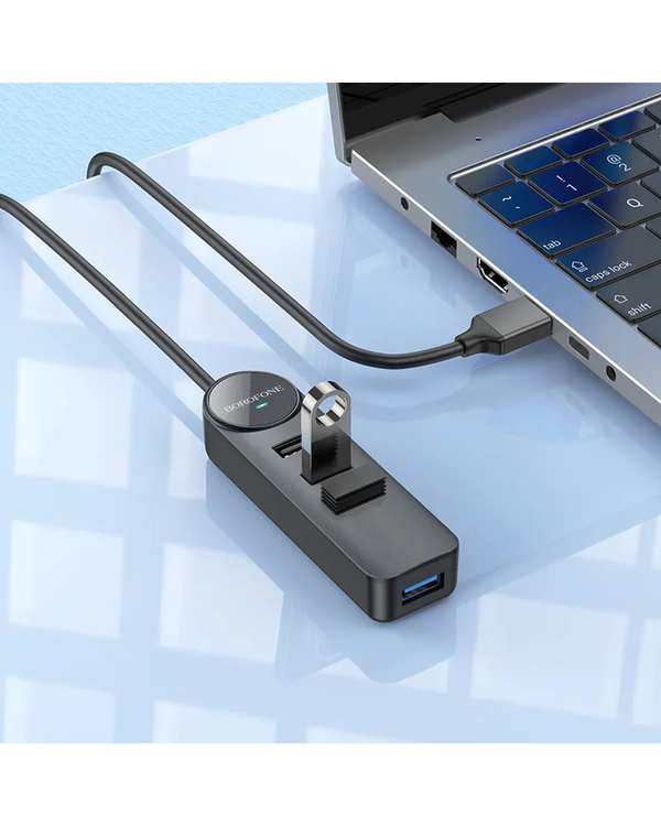 هاب 4 پورت بروفون Borofone مدل DH5 4IN1 طول 20CM با USB2-3 & USB3 با سری USB-A - تصویر 4