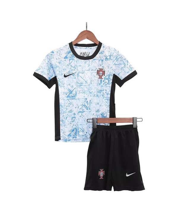 ست تی شرت و شلوارک ورزشی پسرانه مدل پرتغال Away 2024 - تصویر 5