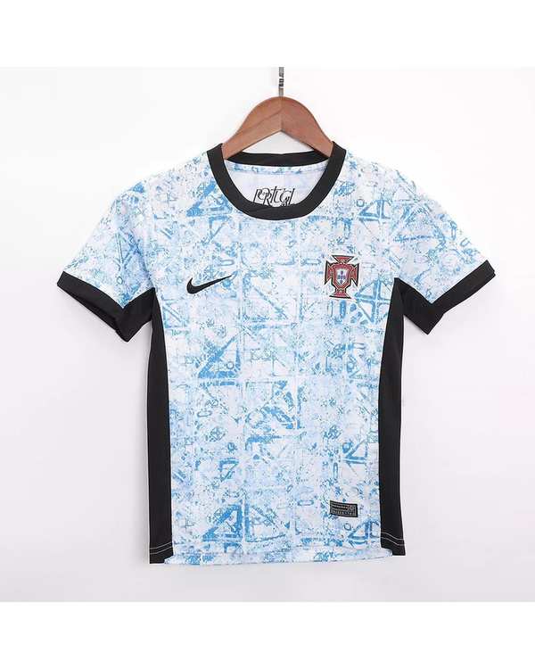ست تی شرت و شلوارک ورزشی پسرانه مدل پرتغال Away 2024 - تصویر 6