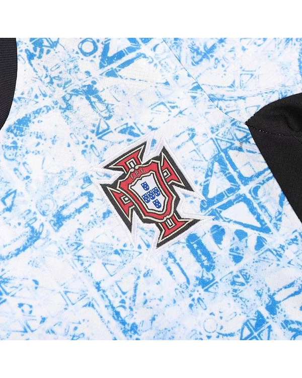 ست تی شرت و شلوارک ورزشی پسرانه مدل پرتغال Away 2024 - تصویر 8