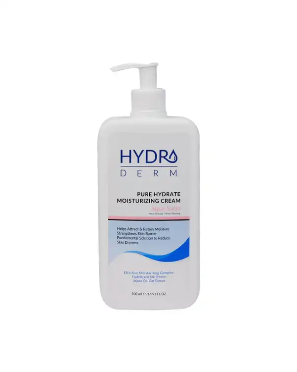 کرم مرطوب کننده و نرم کننده دست و صورت هیدرودرم Hydroderm مدل ساتین 500ml