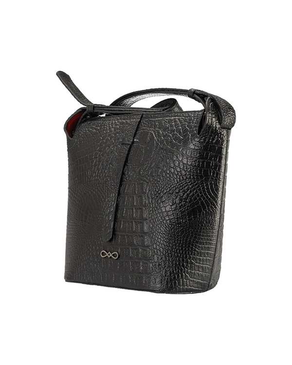 کیف چرم زنانه دوشی مشکی صاد Saad مدل RZ2808 - تصویر 4