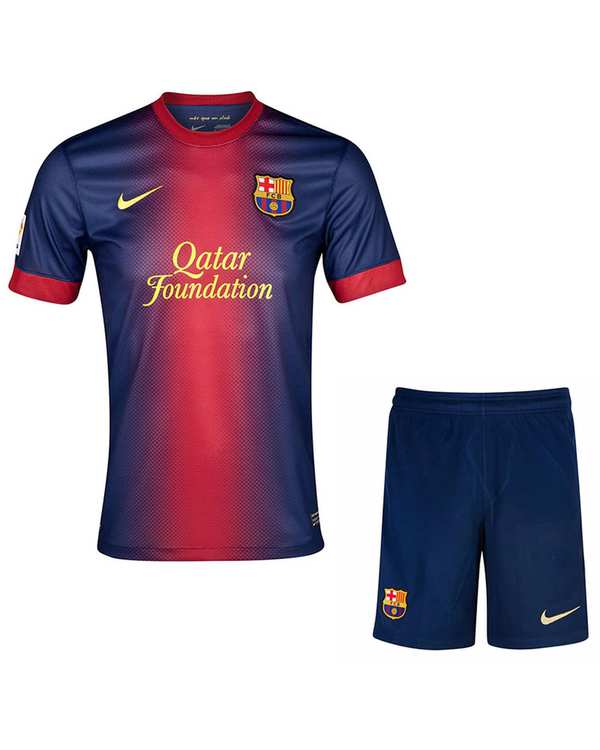 ست تی شرت و شلوارک ورزشی مردانه مدل بارسلونا Home 2013