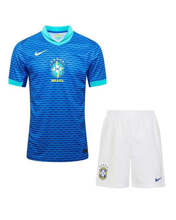 ست تی شرت و شلوارک ورزشی مردانه مدل برزیل Away 2024