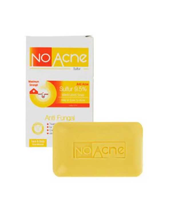 صابون ضد قارچ و گوگرد نو آکنه No Acne مناسب پوست دارای جوش حاوی گوگرد 9.5 درصد 100 گرم