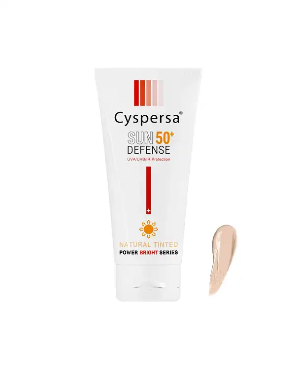 کرم ضد آفتاب رنگی روشن کننده SPF50 سیسپرسا Cyspersa رنگ طبیعی 50ml