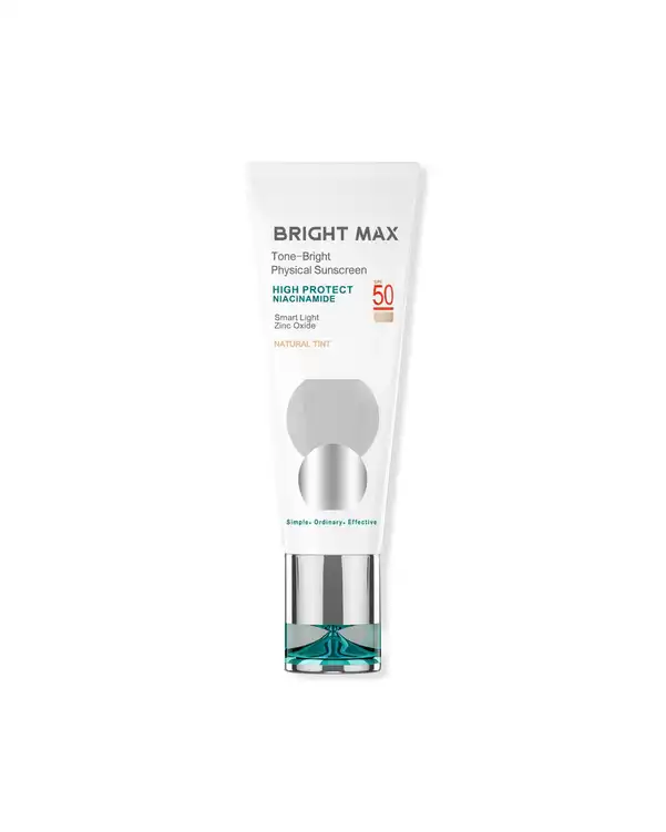 کرم ضد آفتاب رنگی SPF50 فیزیکال تن برایت مکس Bright Max رنگ طبیعی حجم 40ml