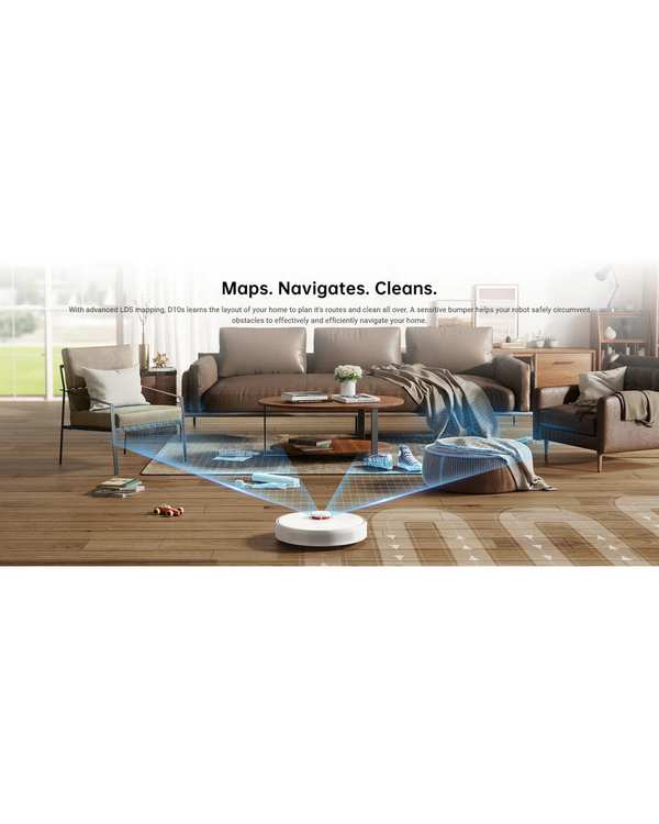 جارو رباتیک سفید دریم Dreame مدل Bot Robot Vacuum
 D10S+A15:S15 - تصویر 6
