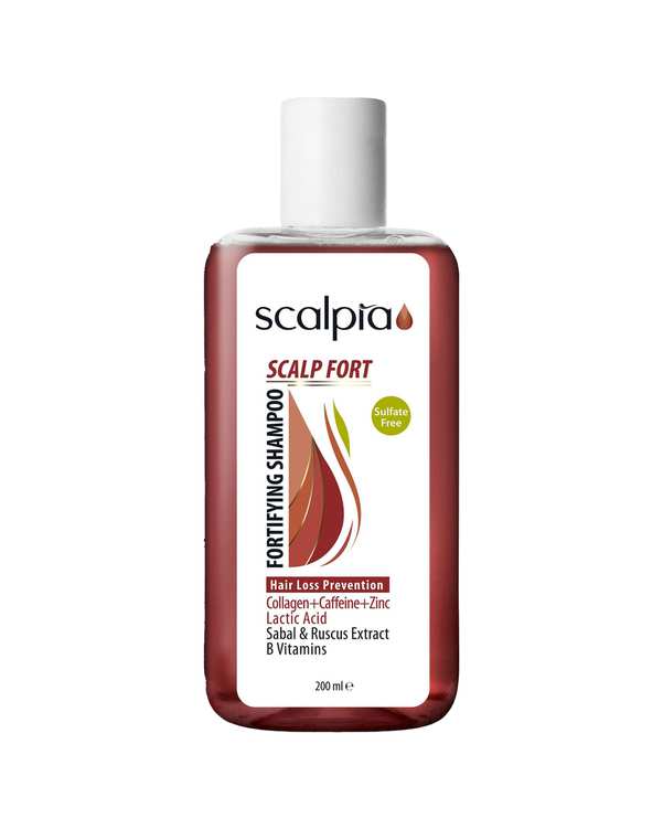 شامپو تقویت کننده مو سر اسکالپیا Scalpia مدل Scalp Fort حجم 200ml