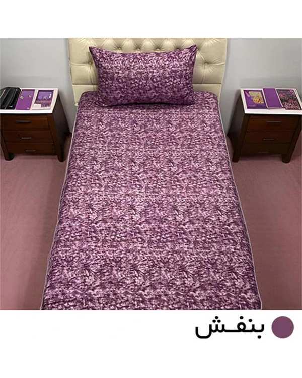 سرویس ملحفه یک نفره 2 تکه بنفش مانیکا هوم Monica Home مدل پتینه پلاس patine plus