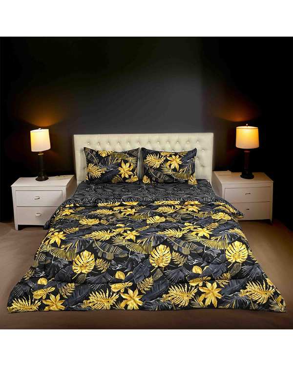 سرویس خواب دو نفره چهار تکه طلایی مانیکا هوم Monica Home مدل هاوایی پلاس گلد havaii plus gold