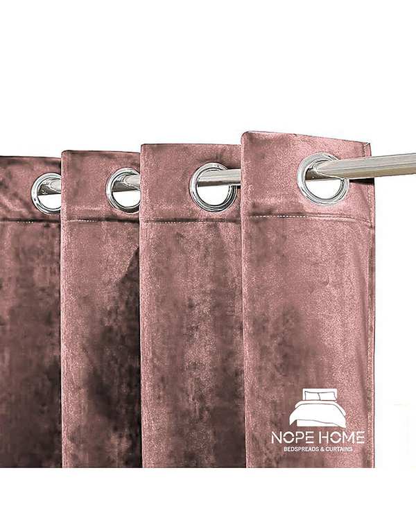 پرده آماده مخمل نوپه هوم Nopehome مدل پانچی پوست پیازی P04 سایز 140x280 سانتی متر - تصویر 2