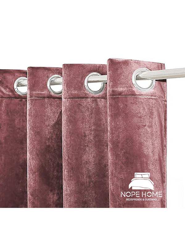 پرده آماده مخمل نوپه هوم Nopehome مدل پانچی کالباسی P05 سایز 140x280 سانتی متر - تصویر 2