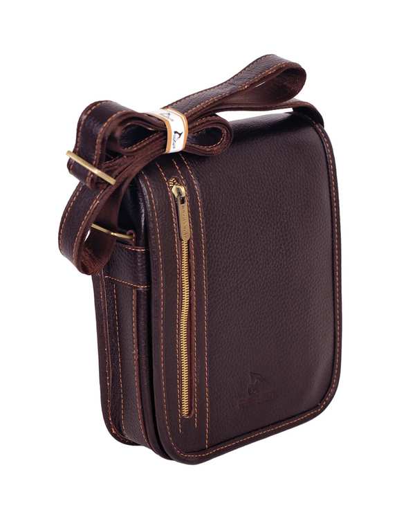 کیف چرم رودوشی قهوه ای چرم بارز Charm Barez مدل DG26.1 - تصویر 2