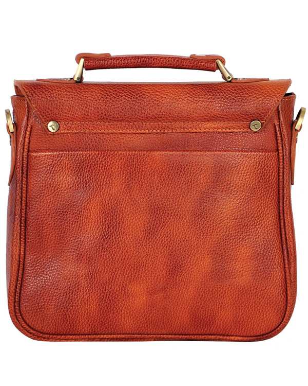 کیف چرم رودوشی عسلی چرم بارز Charm Barez مدل DG32.1 - تصویر 4