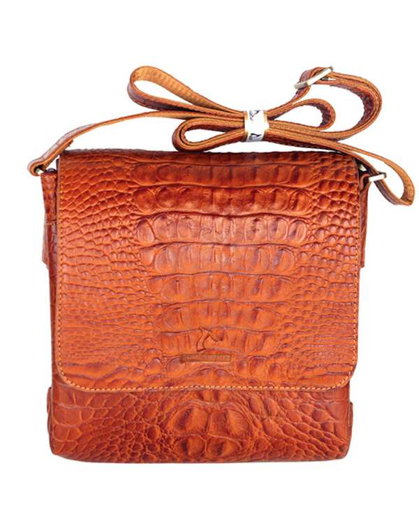 کیف چرم رودوشی عسلی چرم بارز Charm Barez مدل DG39.FULLKO