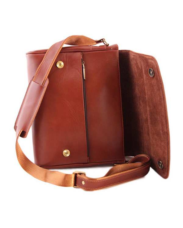 کیف چرم رودوشی عسلی چرم بارز Charm Barez مدل DG42 - تصویر 5