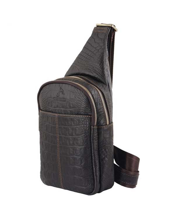 کیف چرم رودوشی مردانه قهوه ای چرم بارز Charm Barez مدل DG65.KO - تصویر 3