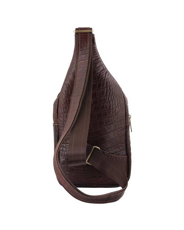 کیف چرم رودوشی مردانه زرشکی چرم بارز Charm Barez مدل DG65.KO - تصویر 2