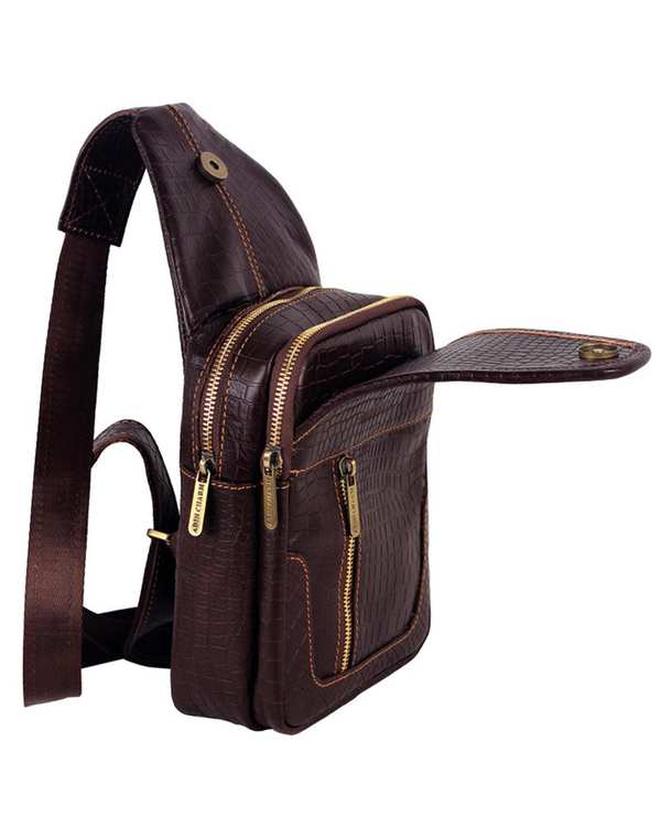 کیف چرم رودوشی قهوه ای چرم بارز Charm Barez مدل DG69.Prima - تصویر 5