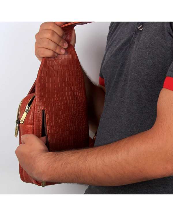 کیف چرم رودوشی عسلی چرم بارز Charm Barez مدل DG69.Prima - تصویر 8
