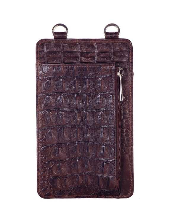 کیف چرم گردنی قهوه ای چرم بارز Charm Barez مدل DG73.KO