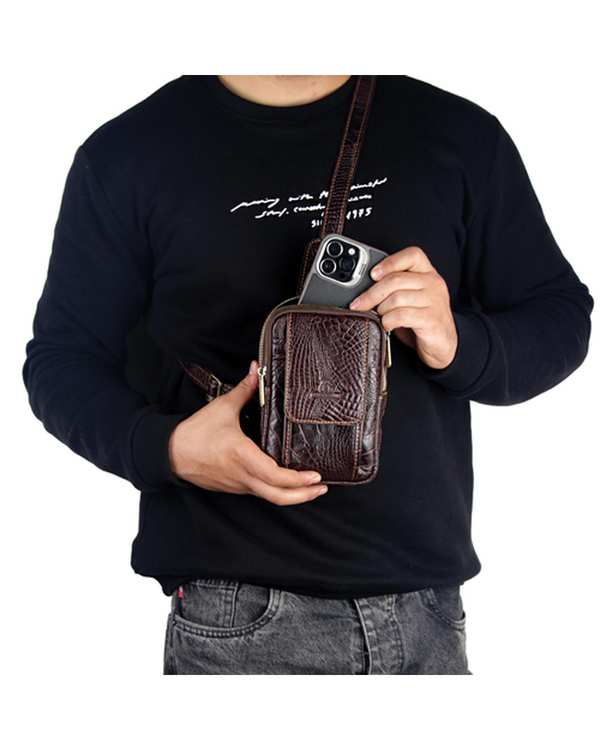 کیف چرم رودوشی قهوه ای چرم بارز Charm Barez مدل DG78.KO - تصویر 2