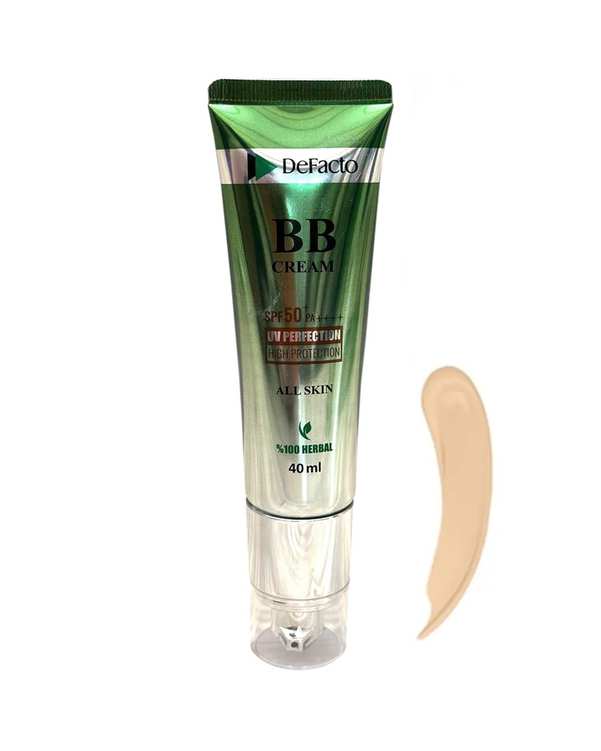بی بی کرم SPF50 دیفکتو Defacto مناسب انواع پوست بژ روشن حجم 40ml