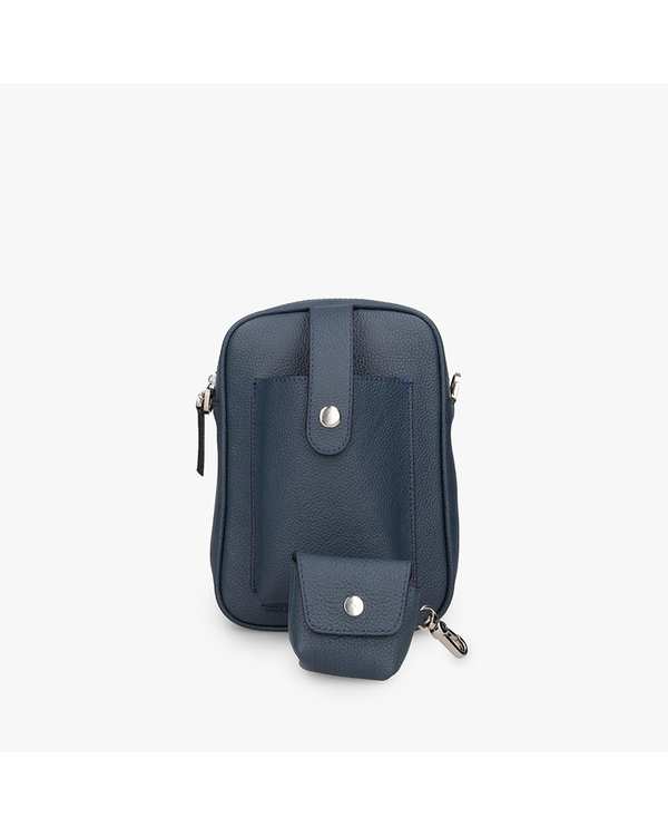 کیف چرم دوشی سرمه ای برتونیکس Berttonix کد 1034 - تصویر 3