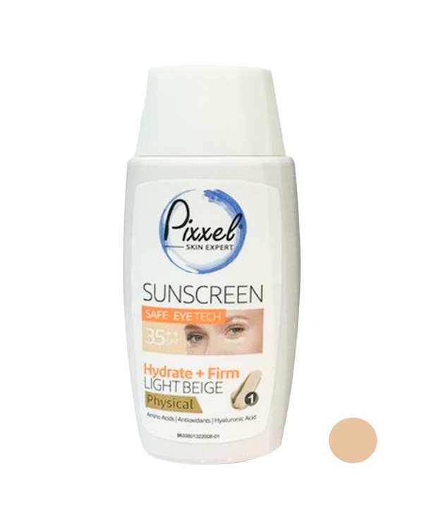 کرم ضد آفتاب فیزیکی دور چشم و صورت رنگی SPF35 پیکسل Pixxle رنگ بژ روشن حجم 50ml