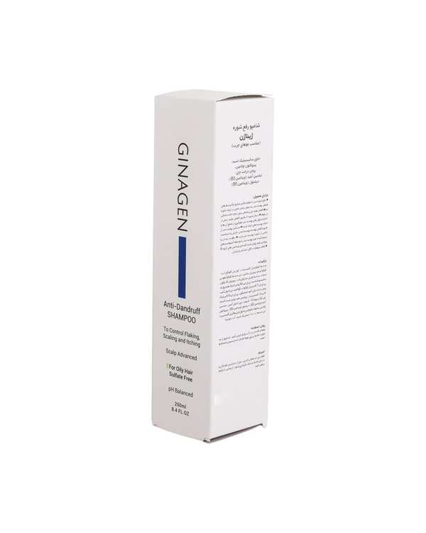شامپو فاقد سولفات ضد شوره مو ژیناژن Ginagen مناسب موهای چرب 250ml - تصویر 4