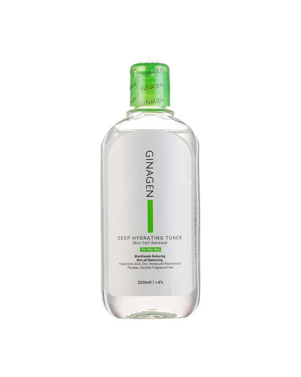 تونر صورت ژیناژن Ginagen مدل Renewal مناسب پوست چرب و مختلط 200ml