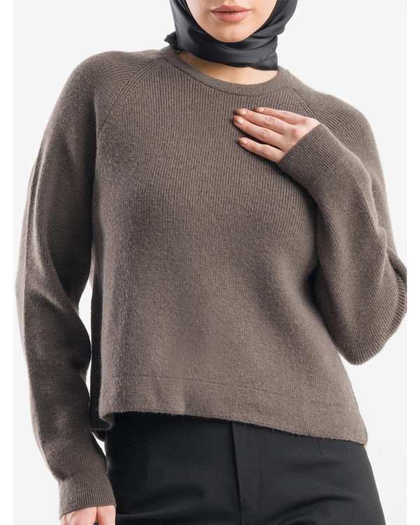 پلیور زنانه خاکی لوکه LOKKE مدل Helens Sweater