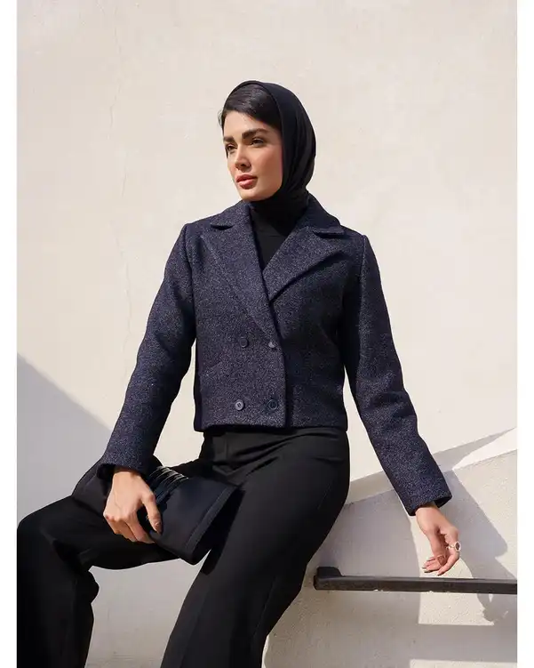 ترنچ کت زنانه سرمه ای لوکه LOKKE مدل Dani Trench Coat